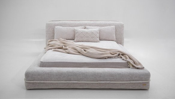 Ліжко м'яке двоспальне Шик Галичина Перл з підйомним механізмом та нішею для білизни