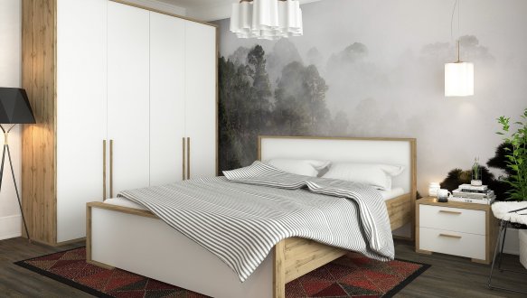 Спальня Francheska/Франческа Сокме №1 с шкафом 4D и тумбами