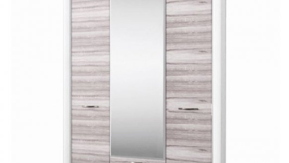 Шафа з дзеркалом 3D2S Mebelbos Olivia 3 дверна дуб анкона 136 см