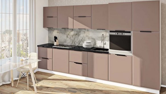 Модульна кухня Хай-тек матова галактика 16