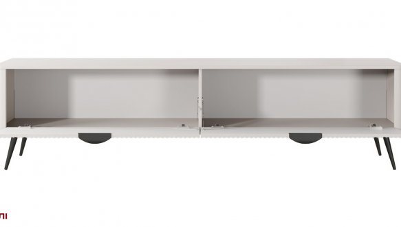 Тумба під ТВ Lante/Ланте RTV200 2D Бежевий чорні ніжки Perfect Home Ширина 200 см 0