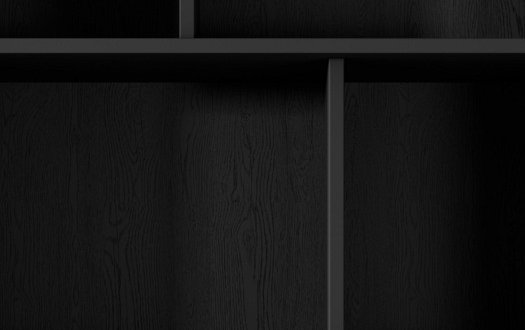 Стеллаж 2S Черный/Черные ножки Lante 4