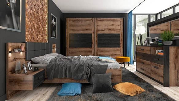 Кровать с тумбами LOZ/160/A Kassel 3