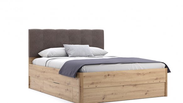 Кровать 1.6х2.0 Мягкая спинка с ящиками без каркаса Тедди