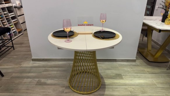 Стіл круглий розкладний MebliRoMax Rondo slide / Рондо Слайд D1100 3