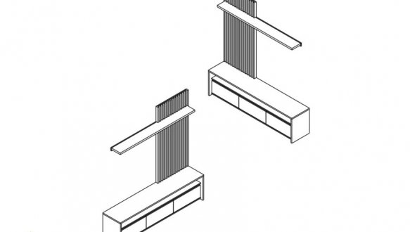 Стiнка Нео Дуб крафт золотий / Бетон стайл 1