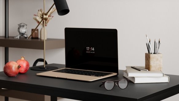 Письменный стол Brevity Loft mid Графит/Чёрный металл 0