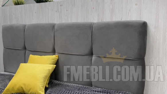 Ліжко двоспальне м'яке Мія з підйомним механізмом та нішею для білизни 1