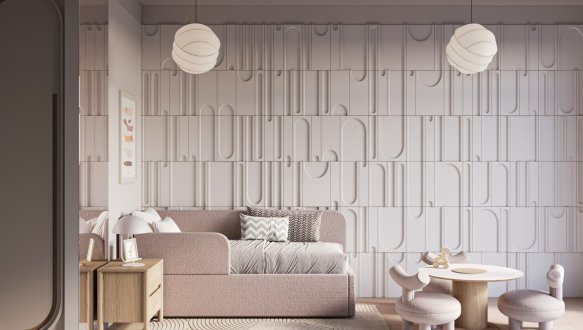 Кровать десткая мягкая с подьемным механизмом Шик Галичина Мокко 8