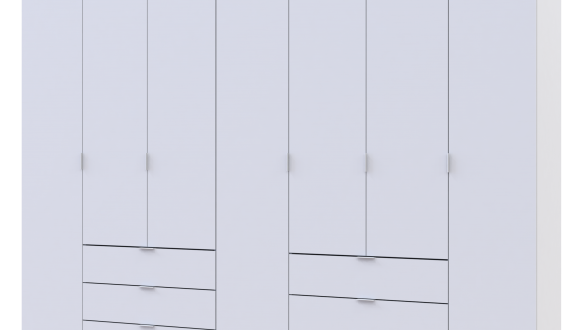 Шкаф Дорос Гелар белый 7 дверной 271,2 см