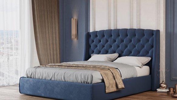 Ліжко м'яке двоспальне Лев Прага