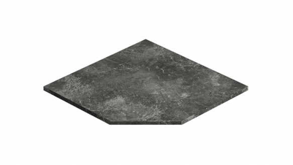 Стільниця кутова 28 мм Бетон чорний