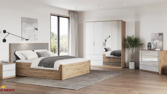 Шкаф4дв 2шх Миромарк Реймонд 4 дверный дуб артизан 183 см 2