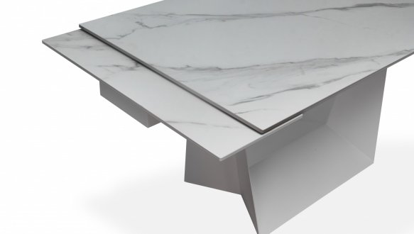 Стол Edmund (140-200 см) Snow White Matt / White legs 7