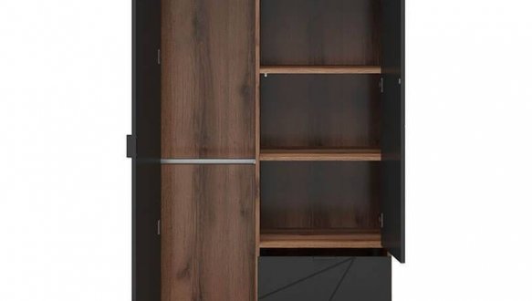 Шкаф SZF2D2S BRW Poland Forn 2 дверный черный 94 см 3