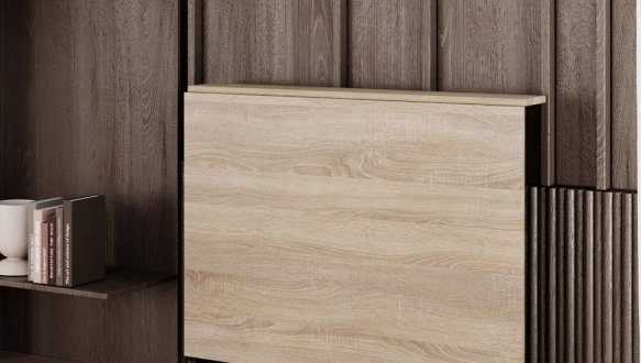 Стол-трансформер Sly Дуб сонома/Чёрные ноги 0