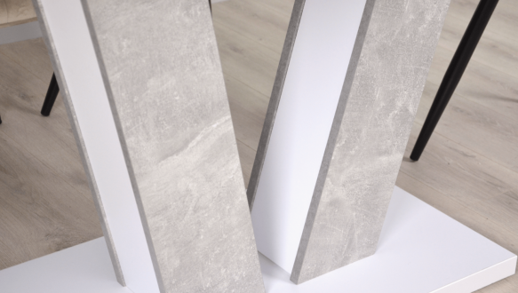 Стіл Torino White / Торіно Аляска Інтарсіо Біла аляска РЕ/Індастріал Розкладний 140/180 см 3