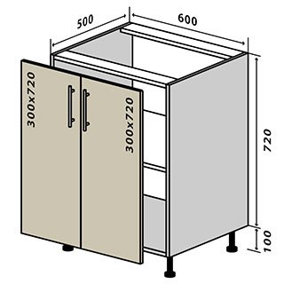 №6 Тумба нижня 60 Люкс RODOS