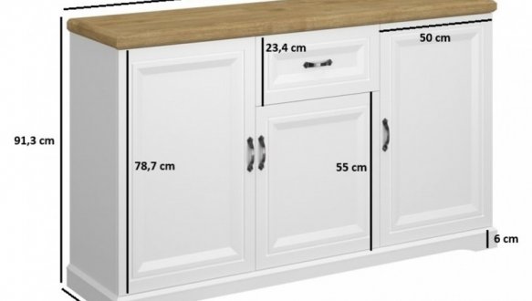 Комод 3D1S білий Riva 0