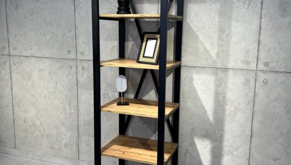 Стеллаж LOFT 600 Дуб Сонома / Чёрный мат MebliRoMax 0