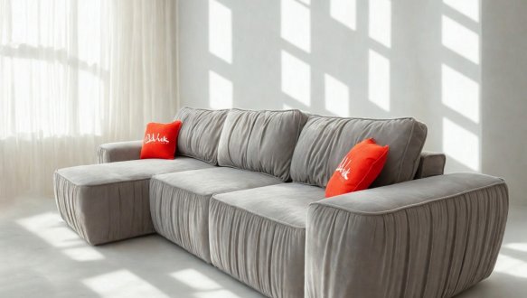 Кутовий диван розкладний єврокнижка Шик Галичина Стоун 330 см 3