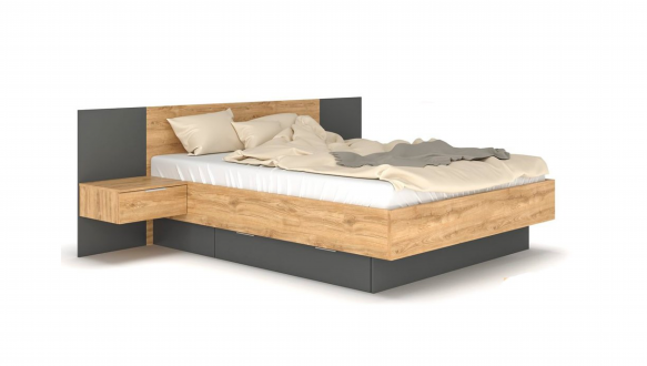 Кровать ламель + тумба прикроватная 2 шт. Кантри