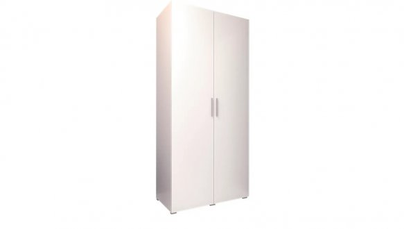 Шкаф Морели SТ 0009 2 дверный белый с трубой 100 см 0