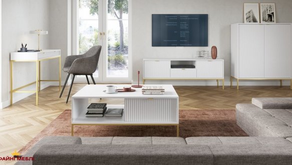 Стол туалетный Белый/Золотые ножки T104 Nova 4