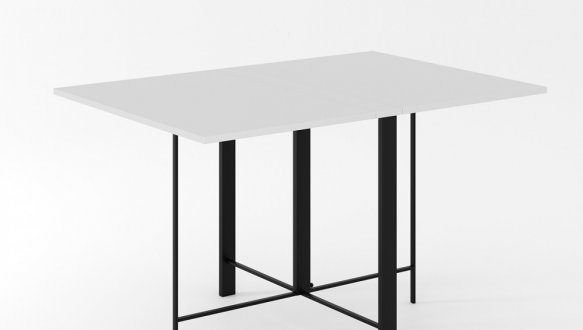 Стол-трансформер Voody Белый бриллиант/Чёрные ноги 2