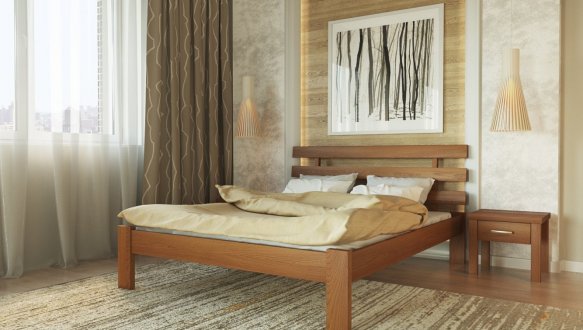 Ліжко дерев'яне Лев Асоль масив Бук 3