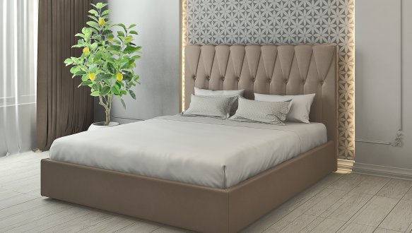 Кровать мягкая двуспальная Лев Лисабон