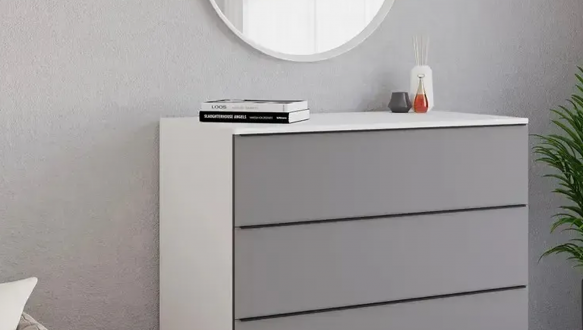 Комод ТХ005 Белый / Антрацит Морели