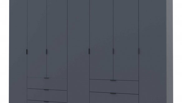 Шкаф Гелар 3+4 Дорос 7 дверный графит 272 см