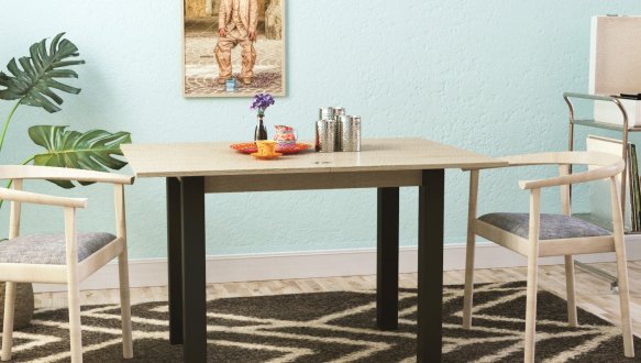 Стол-трансформер Dinner Дуб сонома/белый