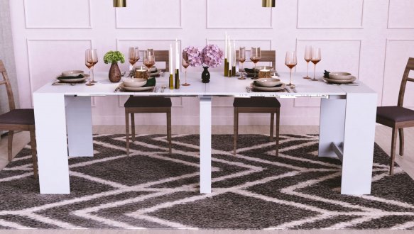 Стіл-трансформер Python Білий (Розібраний)