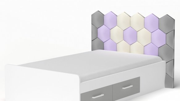 Кровать Холидей с мягкой панелью соты 7