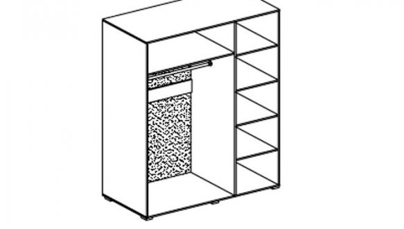 Шкаф 3ДЗ Світ Меблів Бьянко Графит 3 дверный графит 150 см 0