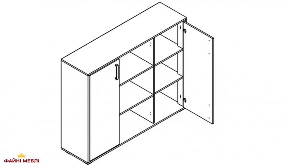 Комод KOM2DO Прайм Кашемир / Черный 0