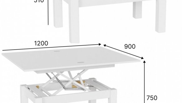 Стол-трансформер B-Fly Дуб Белый бриллиант 0