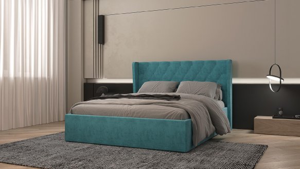 Ліжко м'яке Za House Furniture Ізабелла з підйомним механізмом та нішею для білизни
