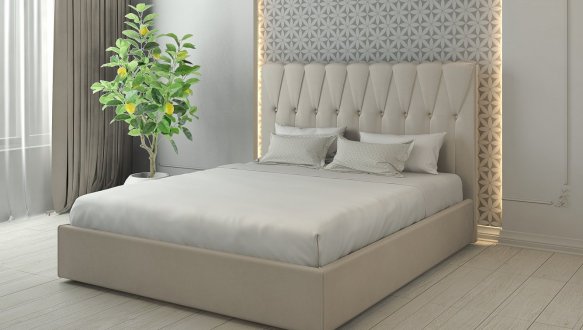 Кровать мягкая двуспальная Лев Лисабон 1