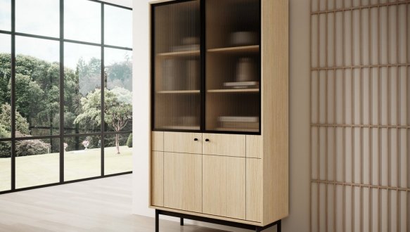 Вітрина дуб лінеа Japandi WT104