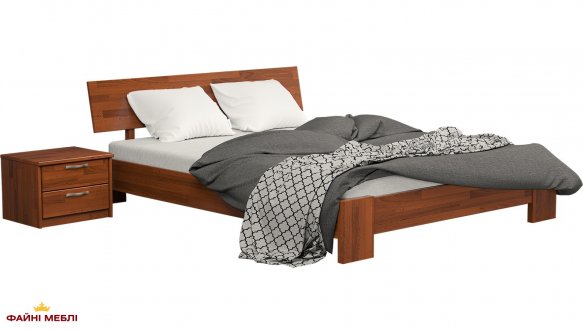 Ліжко дерев'яне Естелла Титан / Серія Тесса Щит / Масив Бук 3