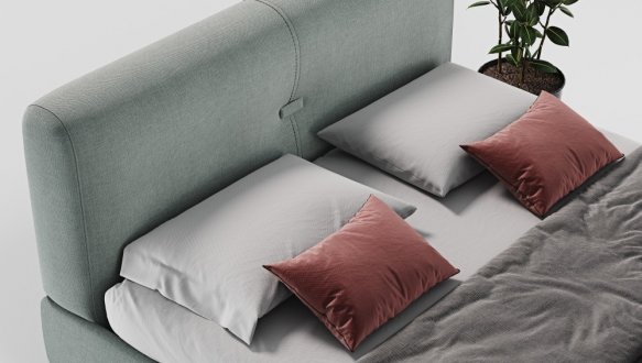 Кровать мягкая двуспальная Bremen / Бремен с подъемным механизмом и нишей для белья 2