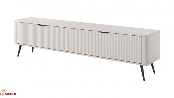 Тумба під ТВ Lante/Ланте RTV200 2D Бежевий чорні ніжки Perfect Home Ширина 200 см 2