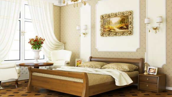 Кровать деревянная Эстелла Диана / Серия Вега Щит / Массив Бук 7