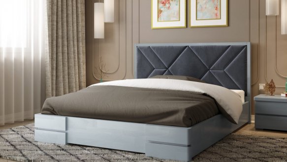 Ліжко дерев'яне з м'якою вставкою ArborDrev Еліт Сосна / Бук 6