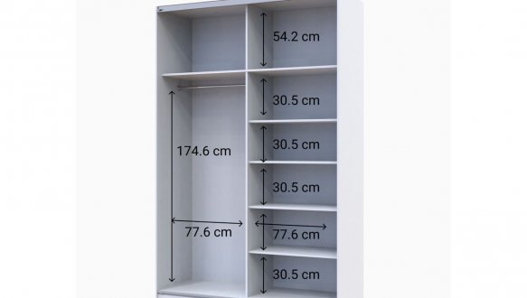 Шкаф- купе G-Caiser белый/белый 2 дверный 160 см 2