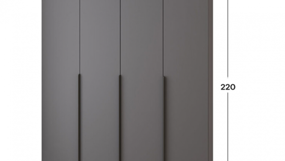 Шафа Mebelstar Оскар чотирьохдверна 160 см Антрацит 160 см 0