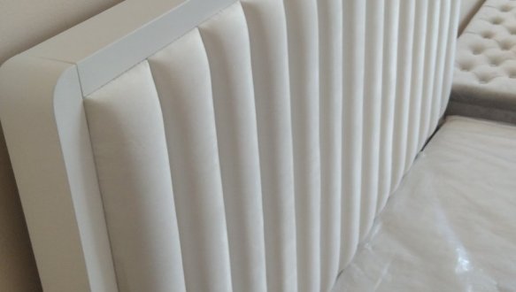 Кровать деревянная с мягкой вставкой ArborDrev Глория Сосна / Бук Белый 4